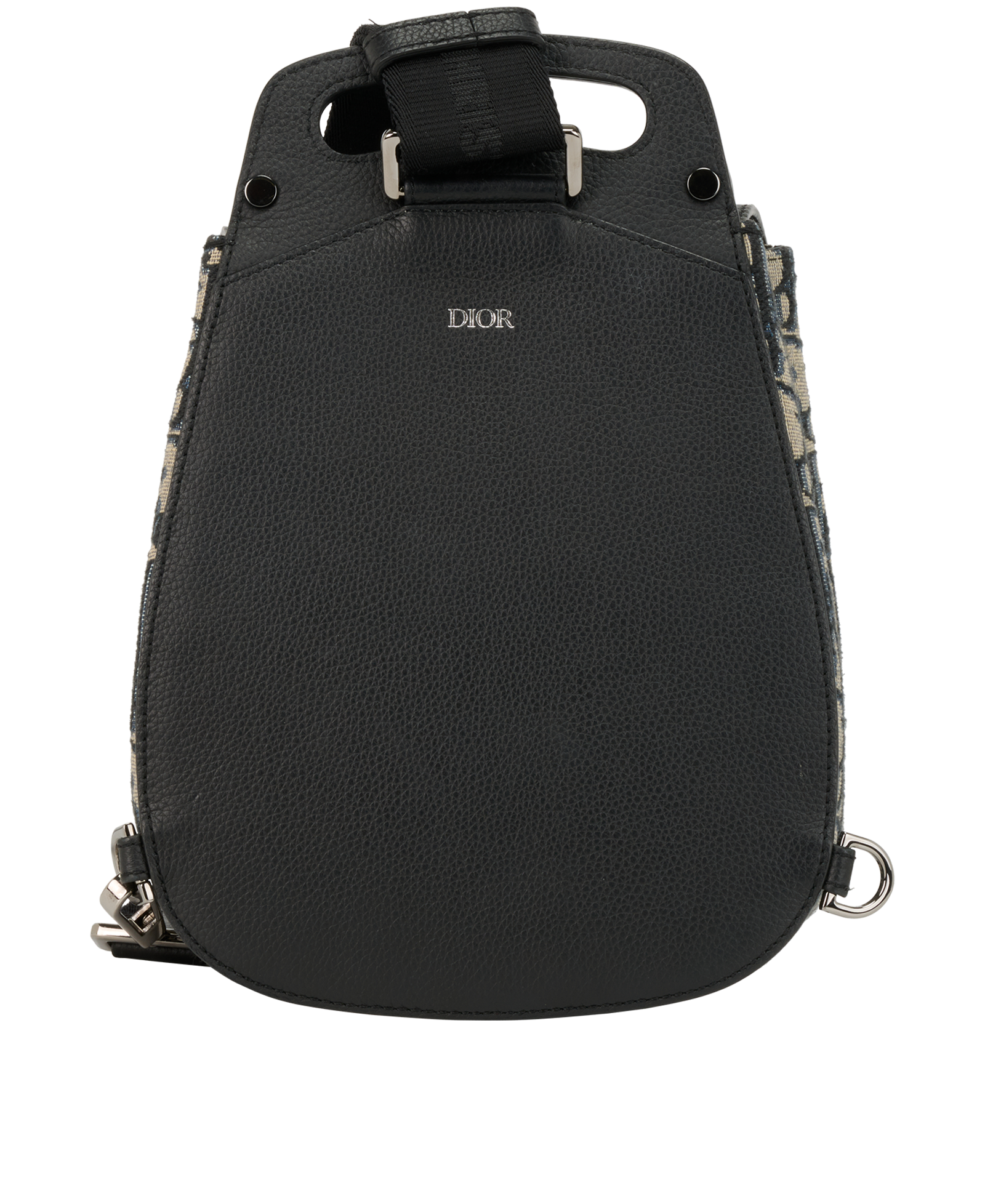 Gallop Sling Bag, &pound;950, Handbags, Beige/Black/Blue, Canvas/Leather, Back view